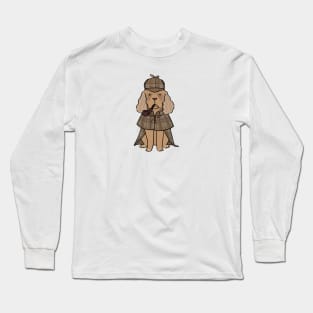 Sherlock dog with pipe cartoon Long Sleeve T-Shirt